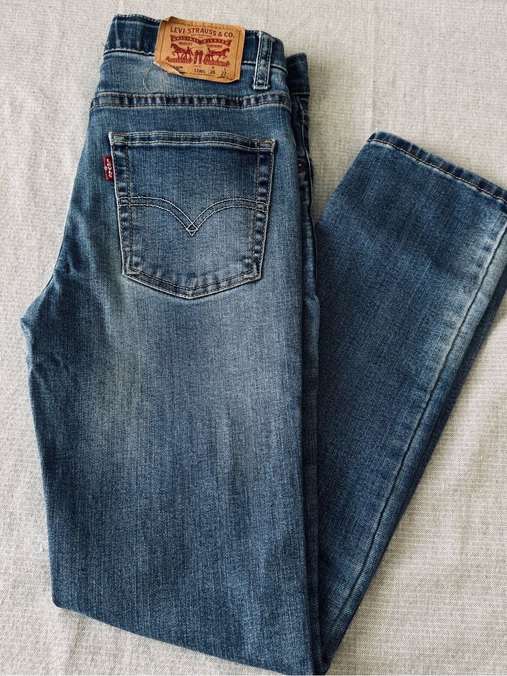 Levi’s Levi Strauss Girls Elastic Waist Denim Jeans 12